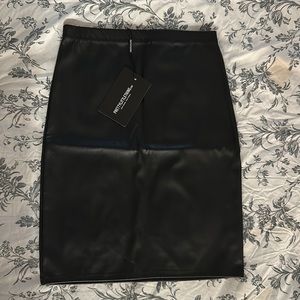 Black leather skirt